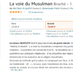 La voie du musulman vendue chez Amazon